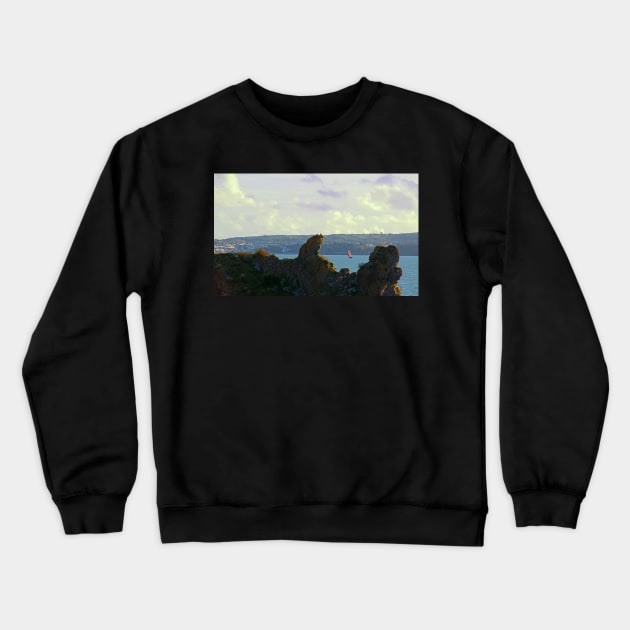 Brixham Trawler from Torquay Crewneck Sweatshirt by Graz-Photos